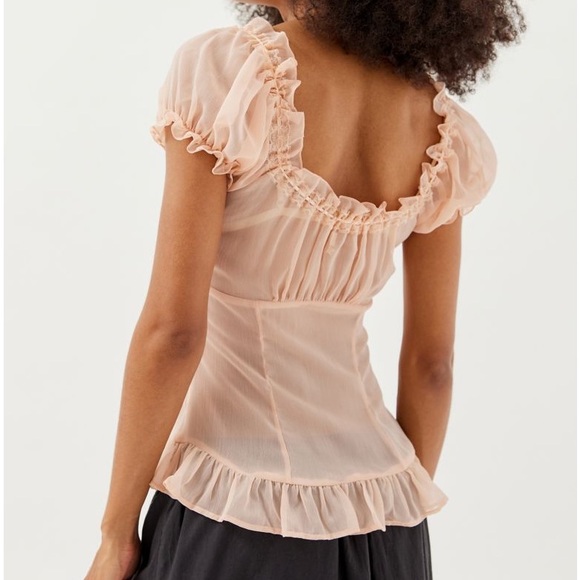 Urban outfitters sheer peach top. - Picture 2 of 8